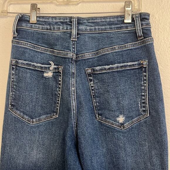Flying Monkey Women’s Size 26 High Rise Straight Leg Distressed Mid Wash Jeans - Picture 6 of 10